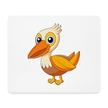 Pelican Cute Mascot Cartoon Character Kawaii - Mouse Pad (horizontal) - white - Front