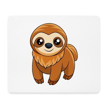 Sloth Cute Mascot Cartoon Character Kawaii - Mouse Pad (horizontal) - white - Front