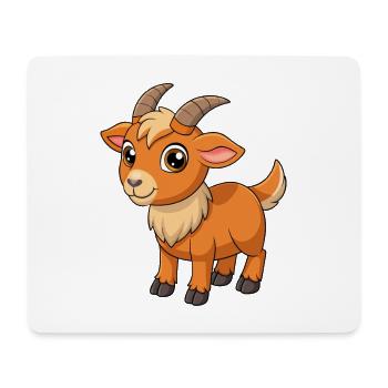 Goat Cute Mascot Cartoon Character Kawaii - Mouse Pad (horizontal) - white - Front