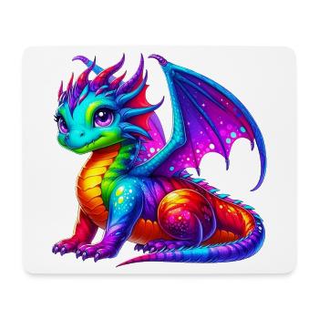 Drache - Mousepad (Querformat) - Weiß - Vorne