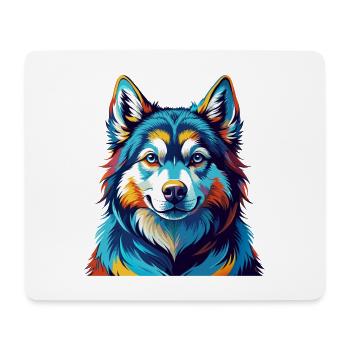 Alaskan Malamute Hunderasse Bunte Karikatur Kawaii - Mousepad (Querformat) - Weiß - Vorne
