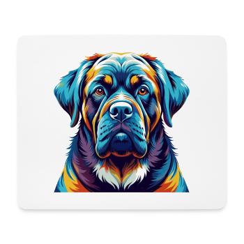 Alpine Mastiff Hunderasse Bunte Karikatur Kawaii - Mousepad (Querformat) - Weiß - Vorne