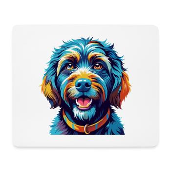Barbet Dog Breed Colorful Cartoon Kawaii - Mouse Pad (horizontal) - white - Front