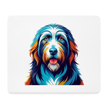 Bearded Collie Hunderasse Bunte Karikatur Kawaii - Mousepad (Querformat) - Weiß - Vorne