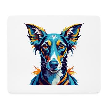 Azawakh Chien Race Coloré Dessin Animé Kawaii - Tapis de souris (format paysage) - blanc - Devant