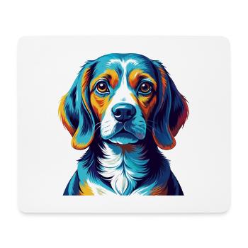 Beagle Hunderasse Bunte Karikatur Kawaii - Mousepad (Querformat) - Weiß - Vorne