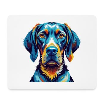 Chien d’arrêt belge race Dessin animé coloré Kawaii - Tapis de souris (format paysage) - blanc - Devant