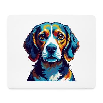 Beagle Harrier Hunderasse Bunte Karikatur Kawaii - Mousepad (Querformat) - Weiß - Vorne