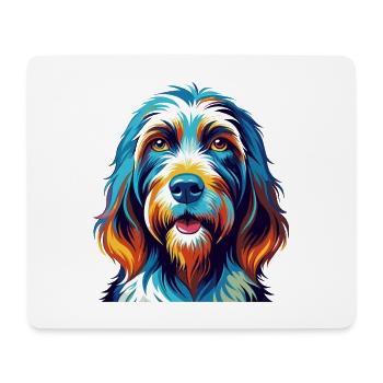 Basset Griffon Vendeen Hunderasse Karikatur Kawaii - Mousepad (Querformat) - Weiß - Vorne