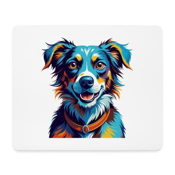 Billy Dog Race Coloré Aquarelle Dessin animé Kawaii - Tapis de souris (format paysage) - blanc - Devant