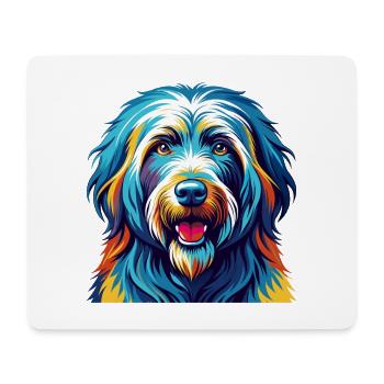 Bergamasker Schäferhund Rasse Bunte Karikatur Kawaii - Mousepad (Querformat) - Weiß - Vorne
