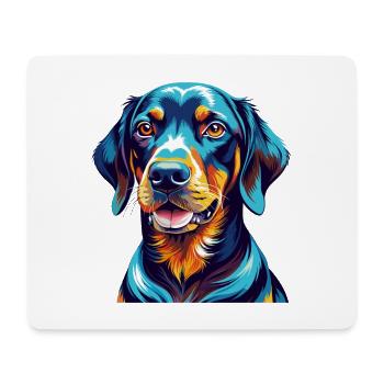Schwarz Und Tan Coonhound Hunderasse Karikatur Kawaii - Mousepad (Querformat) - Weiß - Vorne