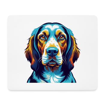 Bracco Italiano Race Chien Coloré Dessin Animé Kawaii - Tapis de souris (format paysage) - blanc - Devant