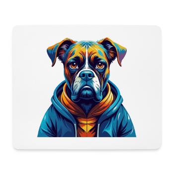 Boxer Hund Rasse Buntes Aquarell Karikatur Kawaii - Mousepad (Querformat) - Weiß - Vorne