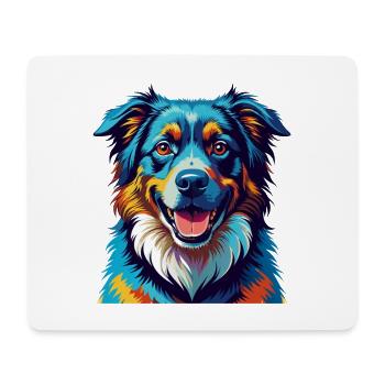 Caucasian Shepherd Dog Breed Cartoon Kawaii - Mouse Pad (horizontal) - white - Front