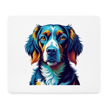 Deutsche Bracke Hunderasse Bunte Karikatur Kawaii - Mousepad (Querformat) - Weiß - Vorne