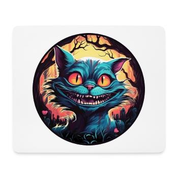 Chat du Cheshire Alice au pays des merveilles Cercle - Tapis de souris (format paysage) - blanc - Devant