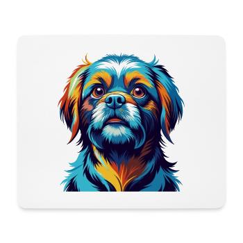 Griffon Nivernais Hunderasse Karikatur Kawaii - Mousepad (Querformat) - Weiß - Vorne
