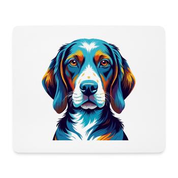 Französischer dreifarbiger Jagdhund, Hunderasse Cartoon Kawaii - Mousepad (Querformat) - Weiß - Vorne