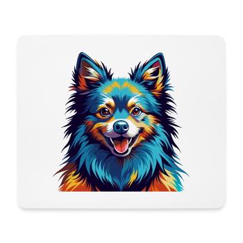 Deutsche Spitz Hunderasse Bunte Karikatur Kawaii - Mousepad (Querformat) - Weiß - Vorne