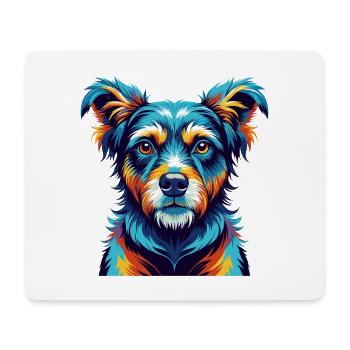 Kromfohrlander Hunderasse Bunte Karikatur Kawaii - Mousepad (Querformat) - Weiß - Vorne