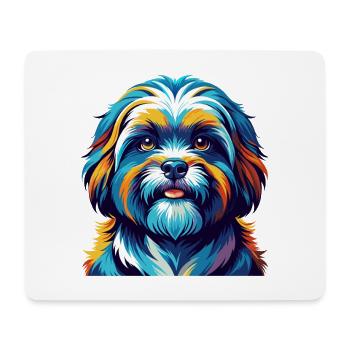Lhasa Apso Hunderasse Bunte Karikatur Kawaii - Mousepad (Querformat) - Weiß - Vorne