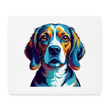 Kerry Beagle Dog Breed Colorful Cartoon Kawaii - Mouse Pad (horizontal) - white - Front