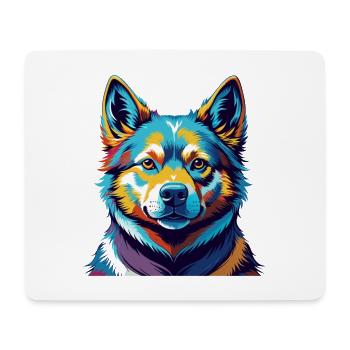 Norwegian Buhund Dog Breed Colorful Cartoon Kawaii - Mouse Pad (horizontal) - white - Front