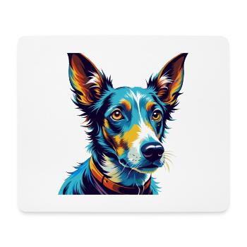 Podenco Ibicenco Chien Race Coloré Dessin Animé Kawaii - Tapis de souris (format paysage) - blanc - Devant