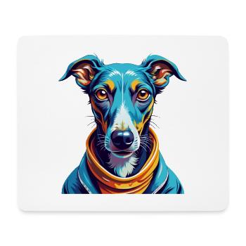 Rampur Greyhound Dog Breed Colorful Cartoon Kawaii - Mouse Pad (horizontal) - white - Front