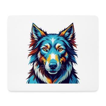 Russian Wolfhound Dog Breed Cartoon Kawaii - Mouse Pad (horizontal) - white - Front