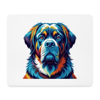 Alpine Mastiff Hunderasse Bunte Karikatur Kawaii - Mousepad (Querformat) - Weiß - Vorne