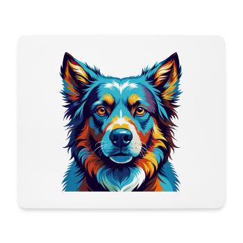 Argentino Chien Race Coloré Dessin Animé Kawaii - Tapis de souris (format paysage) - blanc - Devant