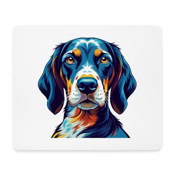 Bluetick Coonhound Dog Breed Cartoon Kawaii - Mouse Pad (horizontal) - white - Front