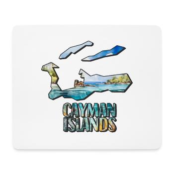 Aquarell Landkarte Kaiman Inseln - Mousepad (Querformat) - Weiß - Vorne