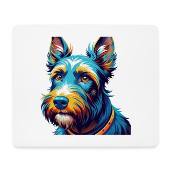 Scottish Terrier Chien Race Coloré Dessin Animé Kawaii - Tapis de souris (format paysage) - blanc - Devant