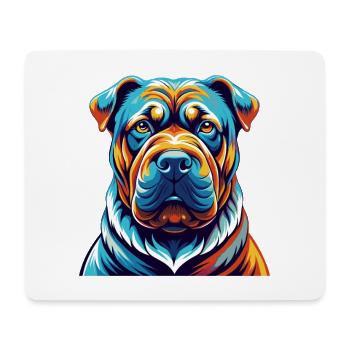 Shar Pei Hunderasse Bunte Karikatur Kawaii - Mousepad (Querformat) - Weiß - Vorne