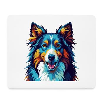Sheltie Dog Breed Colorful Cartoon Kawaii - Mouse Pad (horizontal) - white - Front