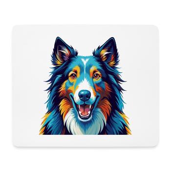 Scotch Collie Chien Race Coloré Dessin animé Kawaii - Tapis de souris (format paysage) - blanc - Devant