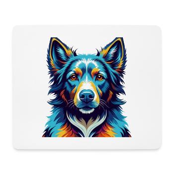 Ovcharka Chien Russe du Sud Race Dessin Animé Kawaii - Tapis de souris (format paysage) - blanc - Devant