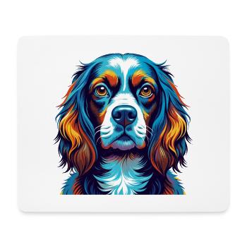 Spaniel Dog Breed Colorful Cartoon Kawaii - Mouse Pad (horizontal) - white - Front