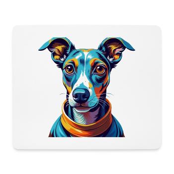 Whippet Dog Breed Colorful Cartoon Kawaii - Mouse Pad (horizontal) - white - Front