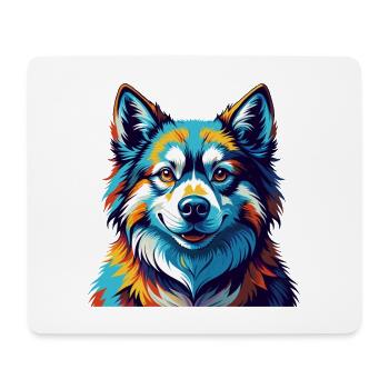 Sibérie occidentale Laïka Chien Race Dessin animé Kawaii - Tapis de souris (format paysage) - blanc - Devant