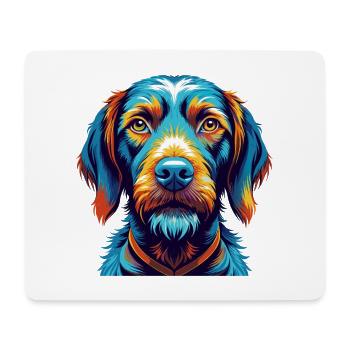 Fil de fer Vizsla race de chien dessin animé Kawaii - Tapis de souris (format paysage) - blanc - Devant
