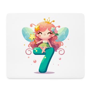 7 Jahre Fee Elfe Geburtstag Geschenk - Mousepad (Querformat) - Weiß - Vorne