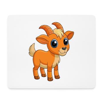 Goat Cute Mascot Cartoon Character Kawaii - Mouse Pad (horizontal) - white - Front