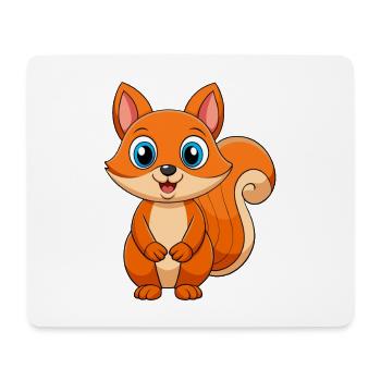 Eichhörnchen Niedliche Maskottchen Zeichentrickfigur Kawaii - Mousepad (Querformat) - Weiß - Vorne