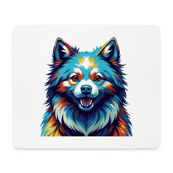 Esquimau américain Chien Race Coloré Dessin animé Kawaii - Tapis de souris (format paysage) - blanc - Devant
