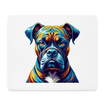 Bull Boxer Hund Rasse Bunt Karikatur Kawaii - Mousepad (Querformat) - Weiß - Vorne