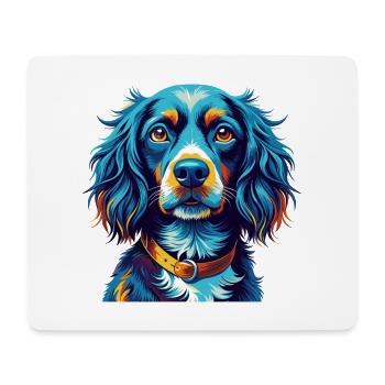 Blue Picardy Spaniel Dog Breed Cartoon Kawaii - Mouse Pad (horizontal) - white - Front